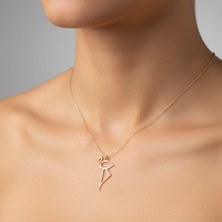 Tabitala TabiTela 14 ayar altın kolye ucu flamingo GM281 1 gr