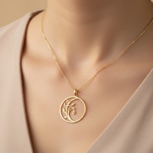 Tabitala TabiTela 8 ayar altın kolye ucu yaprak GM1155 1 gr