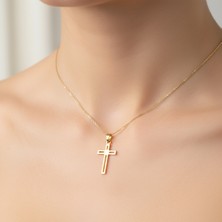 Tabitala TabiTela 14 ayar altın kolye ucu haç GM398 1 gr