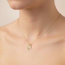 Tabitala TabiTela 14 ayar altın kolye ucu "A"harfi GM353 1 gr