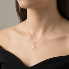 Tabitala TabiTela 14 ayar altın kolye ucu dalga GM60 1 gr