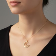 Tabitala TabiTela 14 ayar altın kolye ucu ay GM119 1 gr