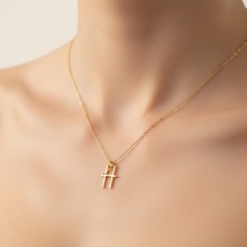 Tabitala TabiTela 14 ayar altın kolye ucu "H"harfi GM642 1 gr