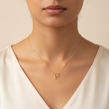 Tabitala TabiTela 14 ayar altın kolye ucu "P"harfi GM725 1 gr