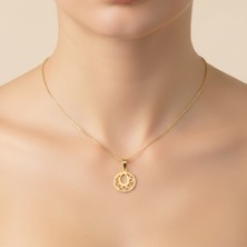 TabiTela 14 ayar altın kolye ucu Horus'un Gözü   GM3653 1 gr