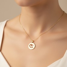 TabiTela 14 ayar altın kolye ucu Horus'un Gözü   GM3663 1 gr