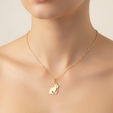 TabiTela 14 ayar altın kolye ucu tavşan GM4082 1 gr