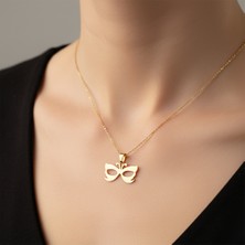 TabiTela 8 ayar altın kolye ucu maske   GM3843 0.5 gr