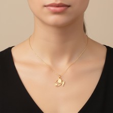 TabiTela 8 ayar altın kolye ucu Horus'un Gözü   GM6754 1 gr