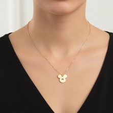 TabiTela 14 ayar altın kolye ucu Mickey Mouse   GM7523 0.5 gr