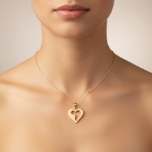 TabiTela 8 ayar altın kolye ucu anahtar deliği   GM7252 0.5 gr