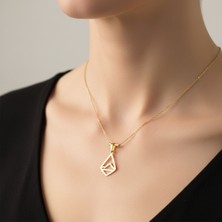 TabiTela 14 ayar altın kolye ucu dağ GM7567 0.5 gr