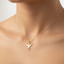 TabiTela 14 ayar altın kolye ucu anka kuşu   GM7774 0.5 gr