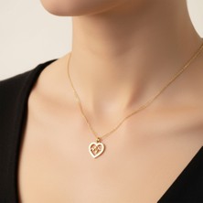 TabiTela 8 ayar altın kolye ucu kalp atışı   GM7122 1 gr