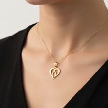 TabiTela 14 ayar altın kolye ucu kalp GM7453 0.5 gr