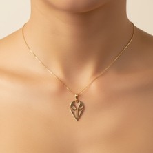 TabiTela 8 ayar altın kolye ucu maske   GM7488 0.5 gr