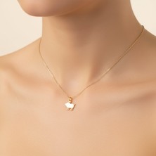 TabiTela 8 ayar altın kolye ucu domuz GM9201 0.5 gr