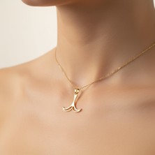 TabiTela 14 ayar altın kolye ucu balina kuyruğu   GM8463 1 gr