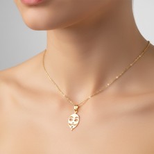 Tabitela 14 Ayar Altın Kolye Ucu Maske   GM7486 0.5 gr