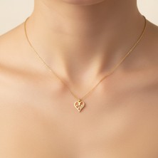 TabiTela 14 ayar altın kolye ucu kalp GM7099 0.5 gr