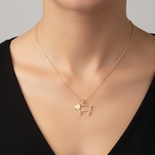 TabiTela 14 ayar altın kolye ucu domuz GM9199 0.5 gr