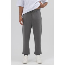 Basic Paça Lastikli Eşofman Alt Füme