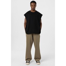 Basic Bel Lastikli  Eşofman Alt Haki