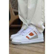 Avax Premium Kalite Erkek Sneaker Beyaz Turuncu