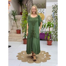 VL1420 Hürrem Vual Elbise  Yeşil