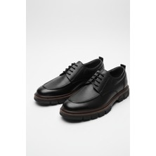 Lusive %100 Hakiki Deri Siyah Günlük Rahat Klasik Erkek Ayakkabı LUASS27AL0046