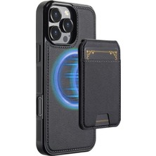 Teleplus iPhone 15 Pro Kılıf Capella L3 Serisi Mıknatıslı Kartlıklı 2-1 Kapak