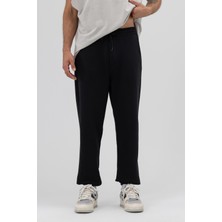 Basic Paça Lastikli Eşofman Alt Siyah
