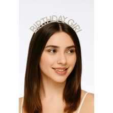 Bırthday Gırl Doğum Günü Kızı Yazılı Kristal Taşlı Tac Doğum Günü Parti