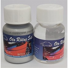 Şehber Taş Izi Çizik Giderici Bmw 320 Dravit Gri P6K Rötuş Boya Seti (Boya+Vernik) 100ML