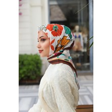 Rosa Desenli Eşarp Kahvrengi