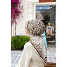 Zarafet Desenli Eşarp Kahverengi