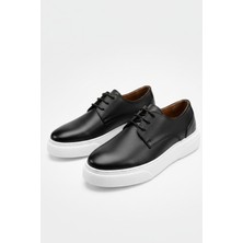 Lusive Siyah %100 Hakiki Deri Ultra Rahat Erkek Günlük Ayakkabı LUASS27AL0051