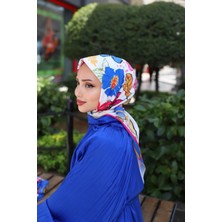 Rosa Desenli Eşarp Saks