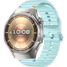 Huawei Watch Gt6 Pro 46MM Ile Uyumlu Dalga Desenli Tokalı Yumusaş Soft Silikon Kordon