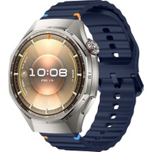 Huawei Watch Gt6 Pro 46MM Ile Uyumlu Dalga Desenli Tokalı Yumusaş Soft Silikon Kordon