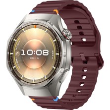 Huawei Watch Gt6 Pro 46MM Ile Uyumlu Dalga Desenli Tokalı Yumusaş Soft Silikon Kordon