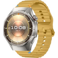 Huawei Watch Gt6 Pro 46MM Ile Uyumlu Dalga Desenli Tokalı Yumusaş Soft Silikon Kordon