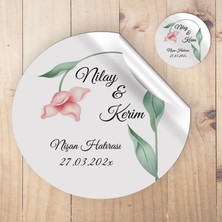 Otuz9  Yuvarlak Sticker Söz - Nişan - Düğün - Kına - Özel Kesimli Etiket