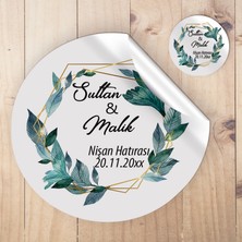 Otuz9  Yuvarlak Sticker Söz - Nişan - Düğün - Kına - Özel Kesimli Etiket