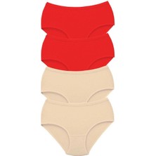 4 Adet Tutku Kadın Yüksek Bel Bato Kalın Lastik Külot S5