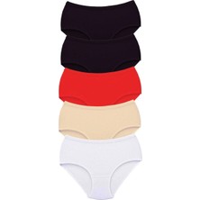 5 Adet Tutku Kadın Yüksek Bel Bato Kalın Lastik Külot S13