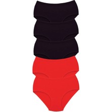 5 Adet Tutku Kadın Yüksek Bel Bato Kalın Lastik Külot S2