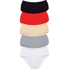 5 Adet Tutku Kadın Yüksek Bel Bato Kalın Lastik Külot S1