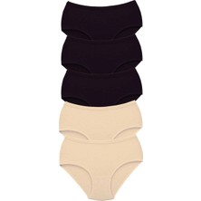 5 Adet Tutku Kadın Yüksek Bel Bato Kalın Lastik Külot S3