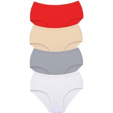 4 Adet Tutku Kadın Yüksek Bel Bato Kalın Lastik Külot S13